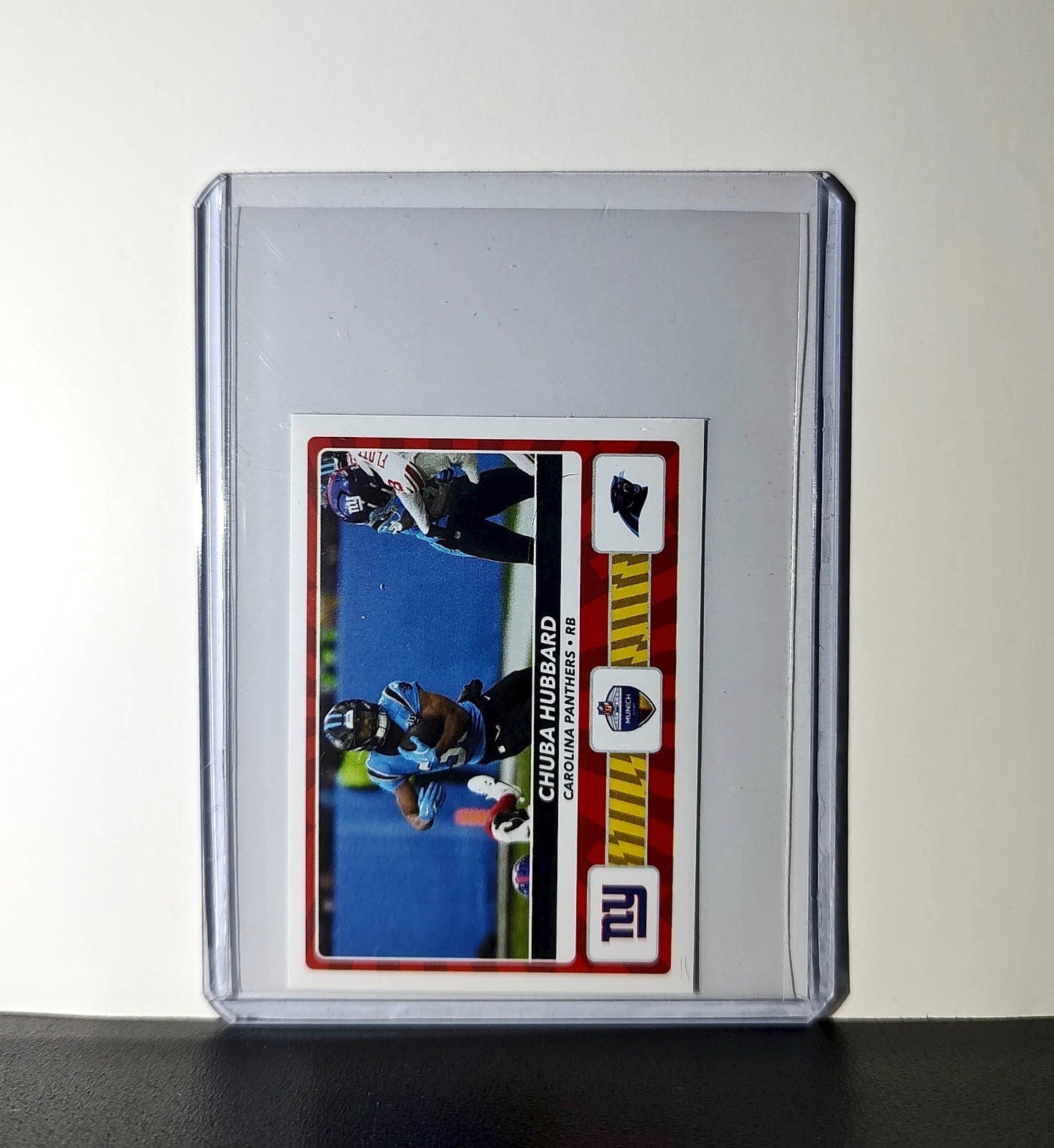 Chuba Hubbard 2025 Panini NFL #6 Munich Game Sticker