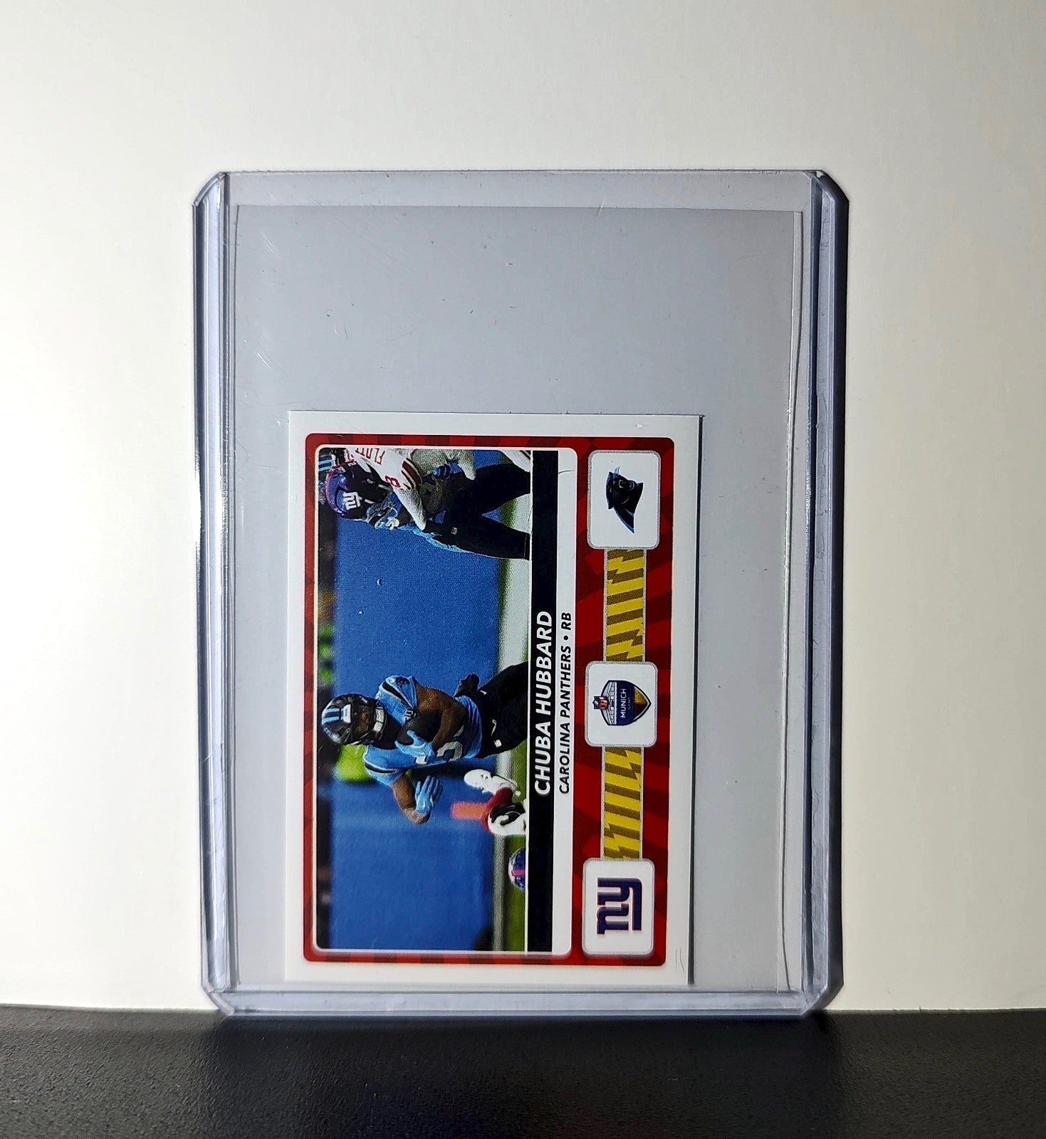 Chuba Hubbard 2025 Panini NFL #6 Munich Game Sticker