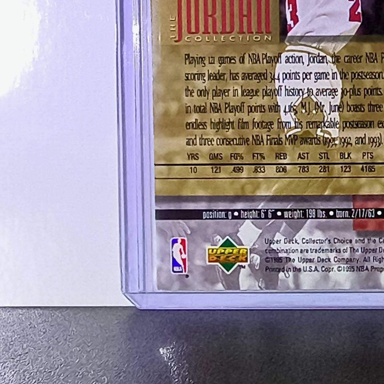 Michael Jordan 1995-96 Upper Deck Collector's Choice #JC11 Card Chicago Bulls