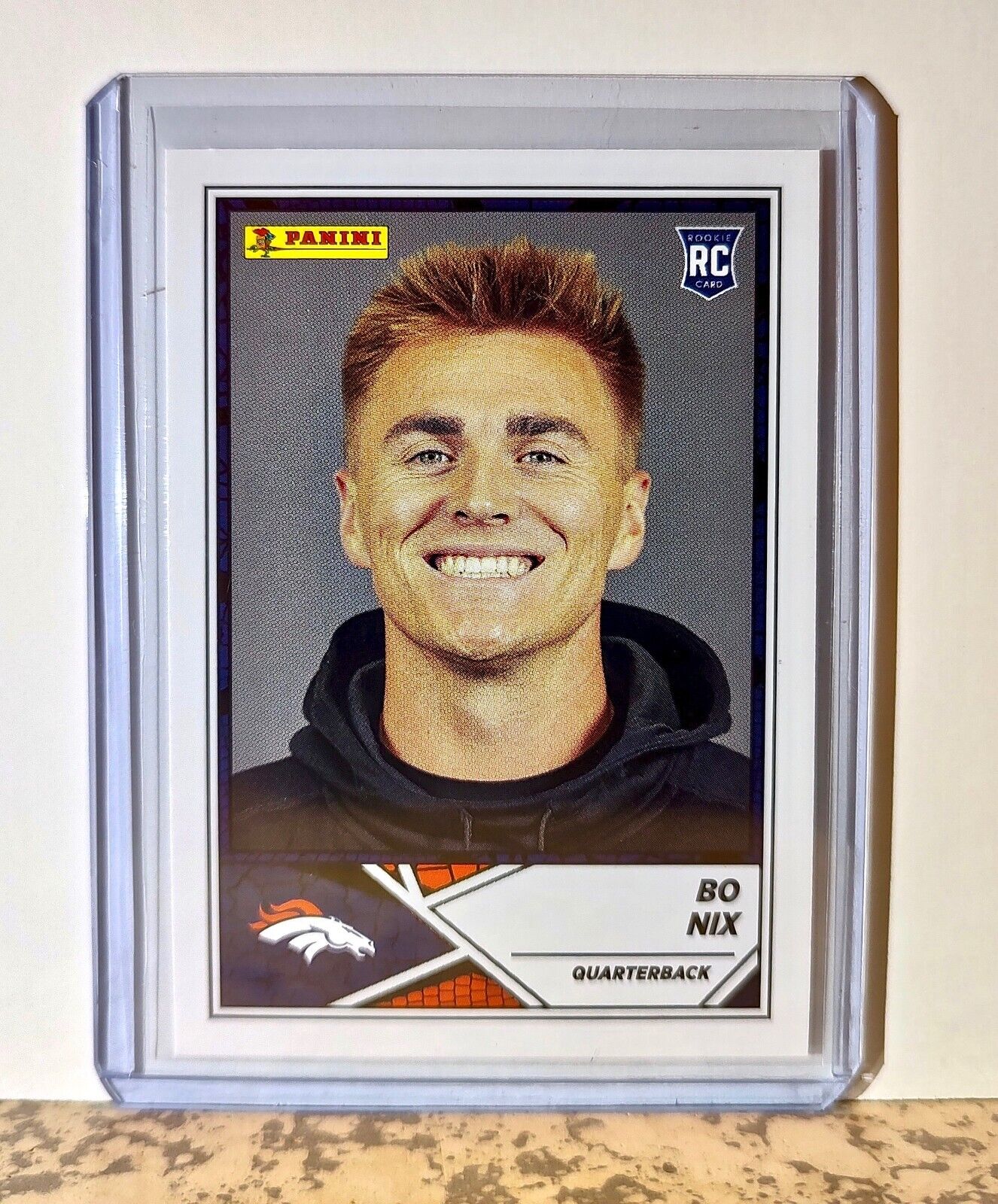 Bo Nix 2024 Panini NFL #79 Rookie Sticker Card Denver Broncos