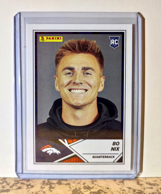 Bo Nix 2024 Panini NFL #79 Rookie Sticker Card Denver Broncos