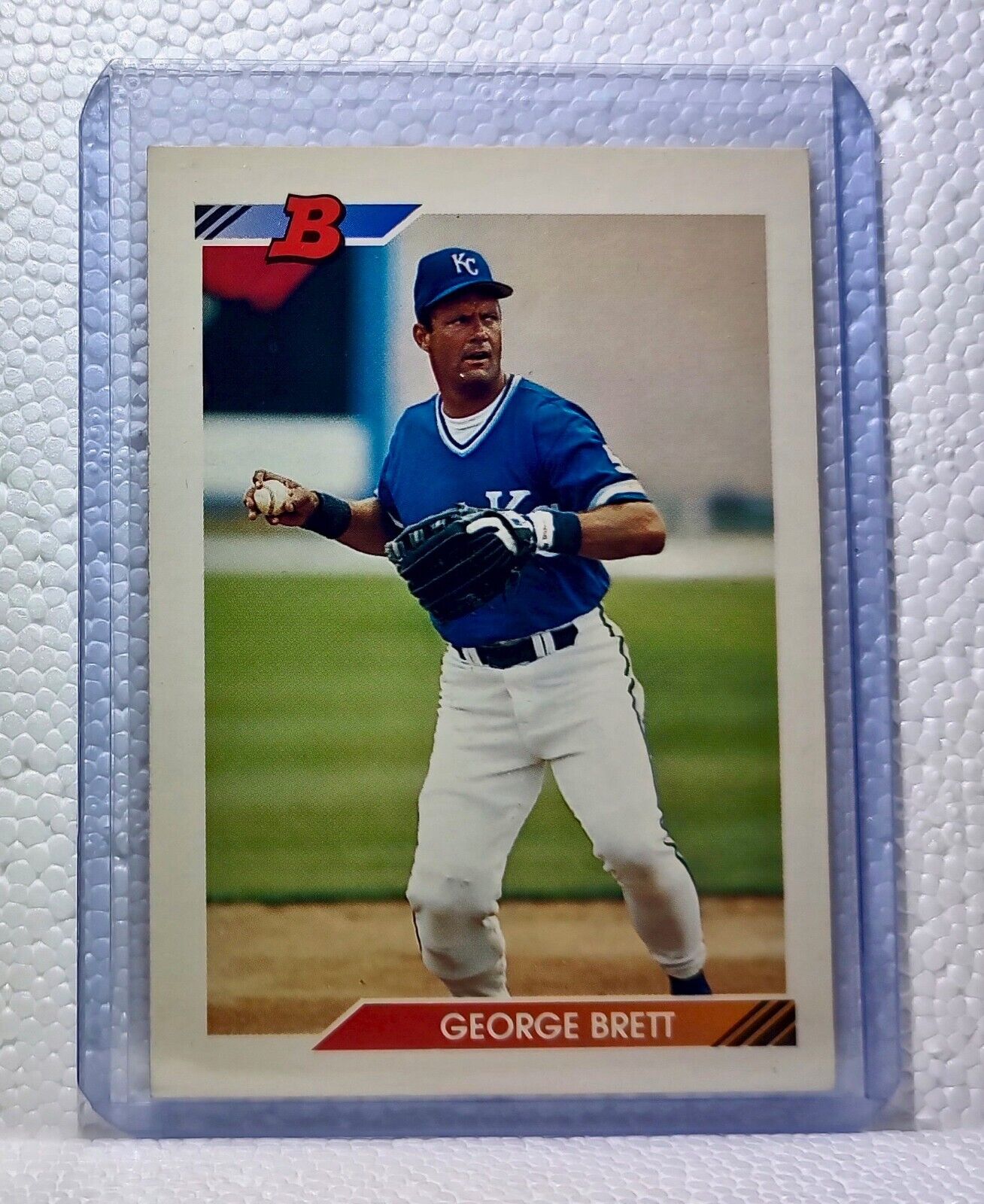 George Brett 1992 Topps Bowman MLB #500 Baseball Card Kansas City Royals