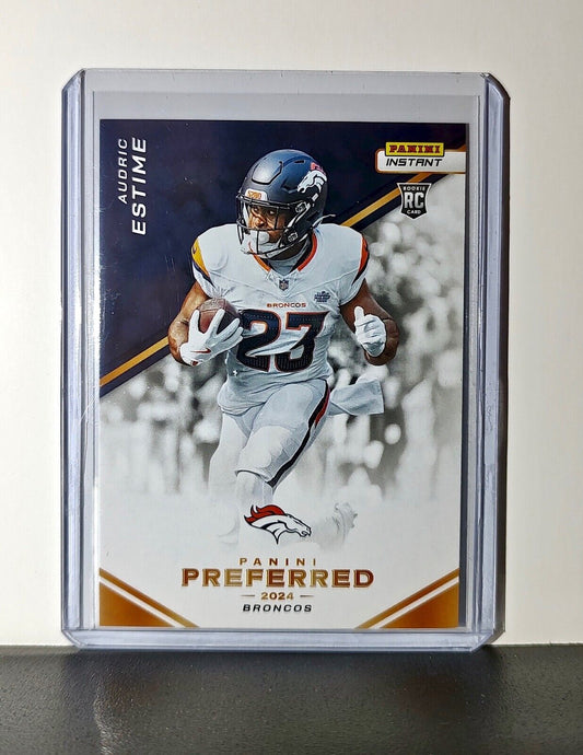Audric Estime 2024 Panini Preferred NFL #2 Rookie Football Card Broncos 1/335