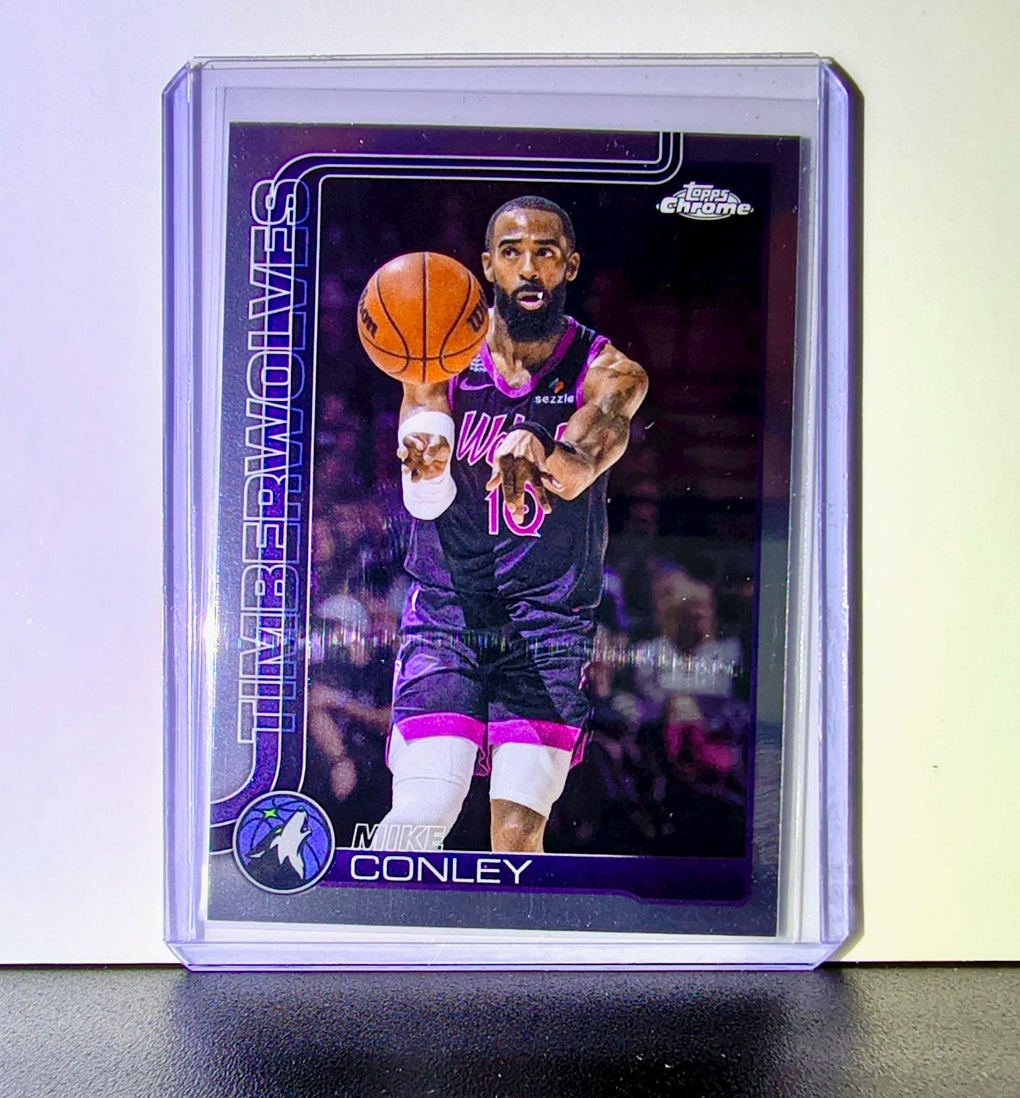 Mike Conley 2025-26 NBA Topps Chrome Update #109 Card Minnesota Timberwolves
