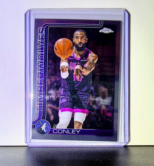 Mike Conley 2025-26 NBA Topps Chrome Update #109 Card Minnesota Timberwolves