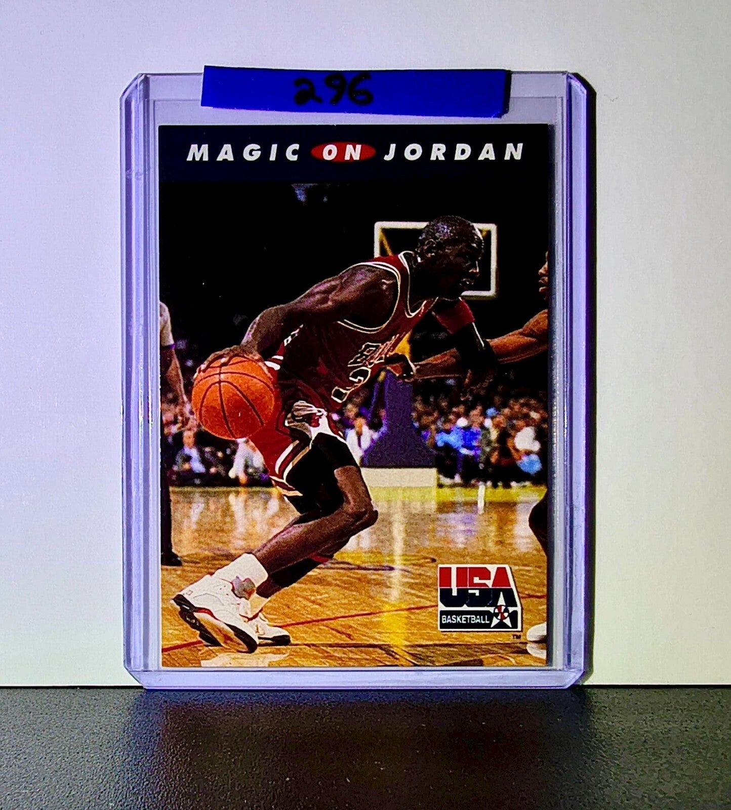Michael Jordan Magic Johnson 1992-93 Skybox USA Basketball #105 Card Bulls