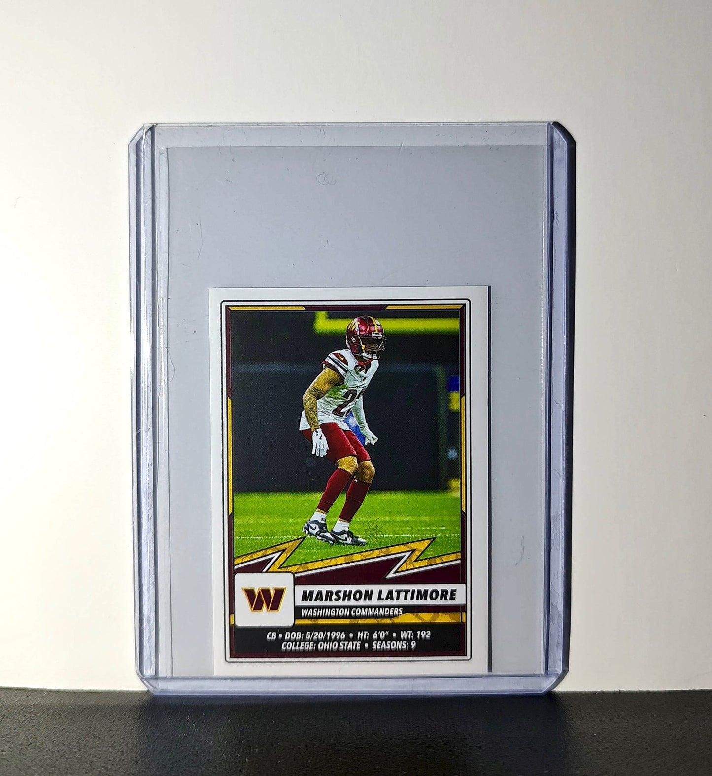 Marshon Lattimore 2025 Panini NFL #355 Sticker Commanders