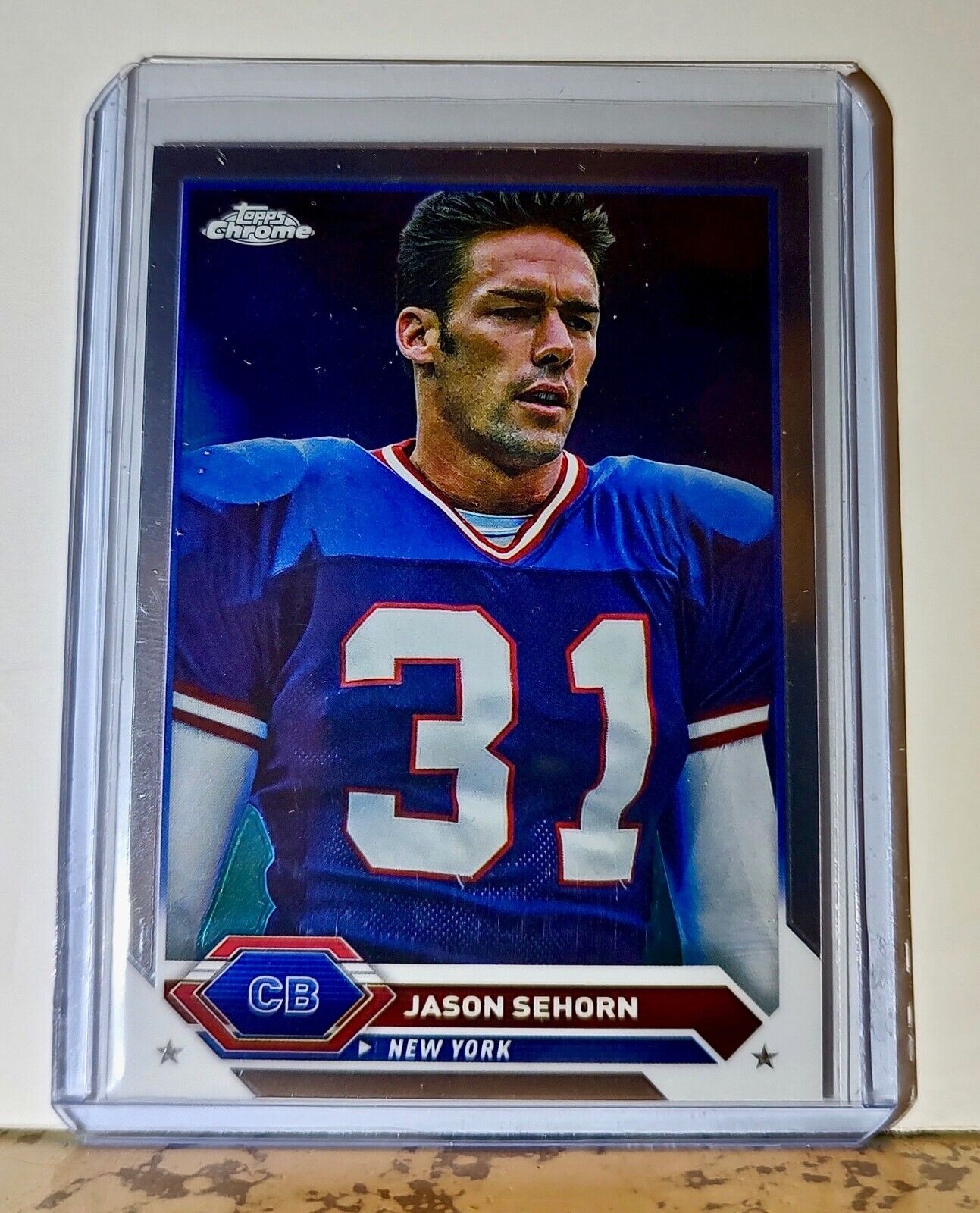 Jason Sehorn 2023 Topps Chrome NFL #15 Football Card New York Giants