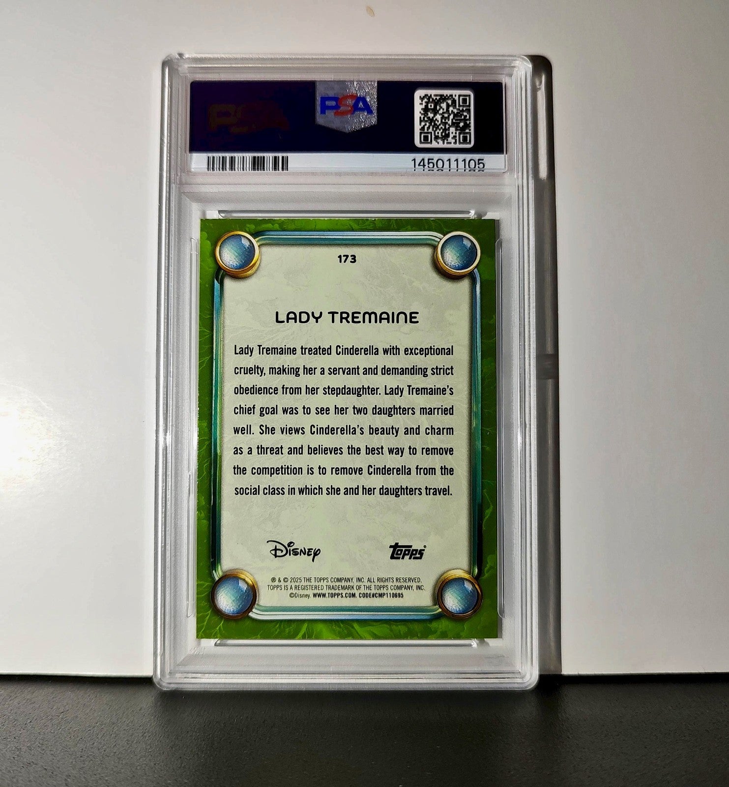 Lady Tremaine 2025 Topps Disney Wonder #173 Card Cinderella PSA 7