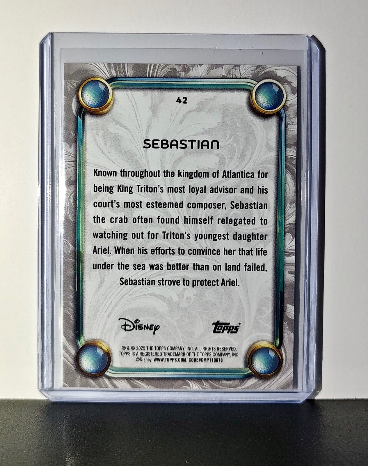 Sebastian 2025 Topps Disney Wonder #42 Card The Little Mermaid