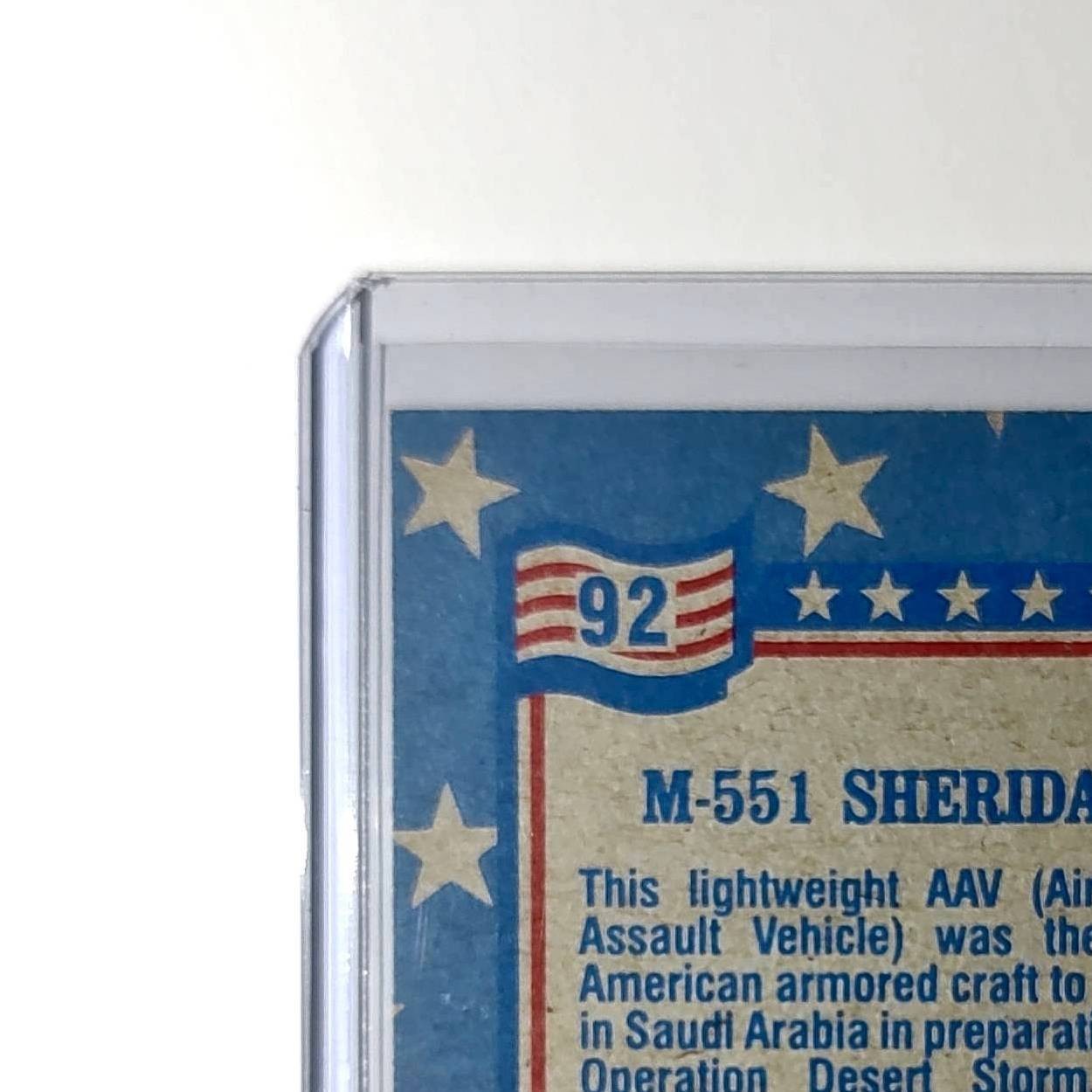 M-551 Sheridan 1991 Topps Desert Storm #92 Card