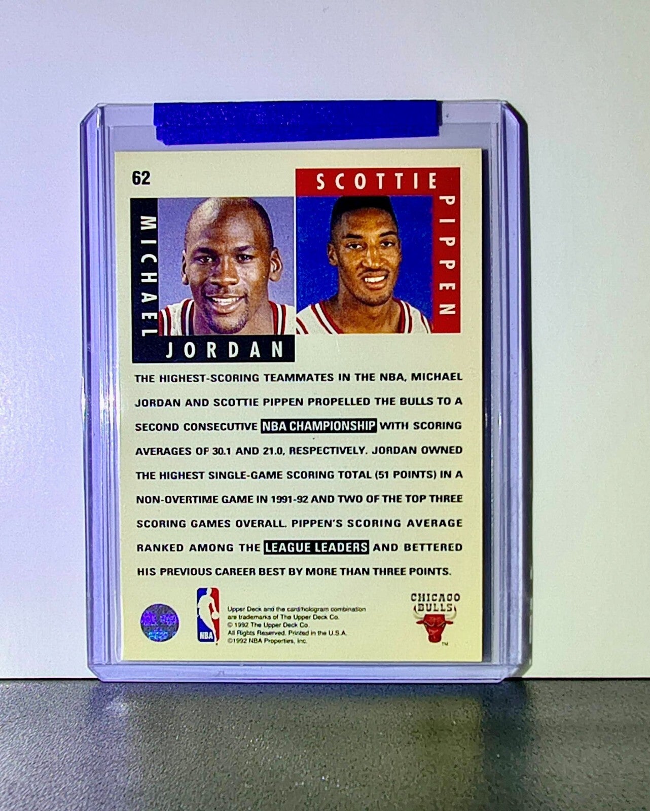 Michael Jordan / Scottie Pippen 1992-93 Upper Deck Scoring Threats #62 Bulls