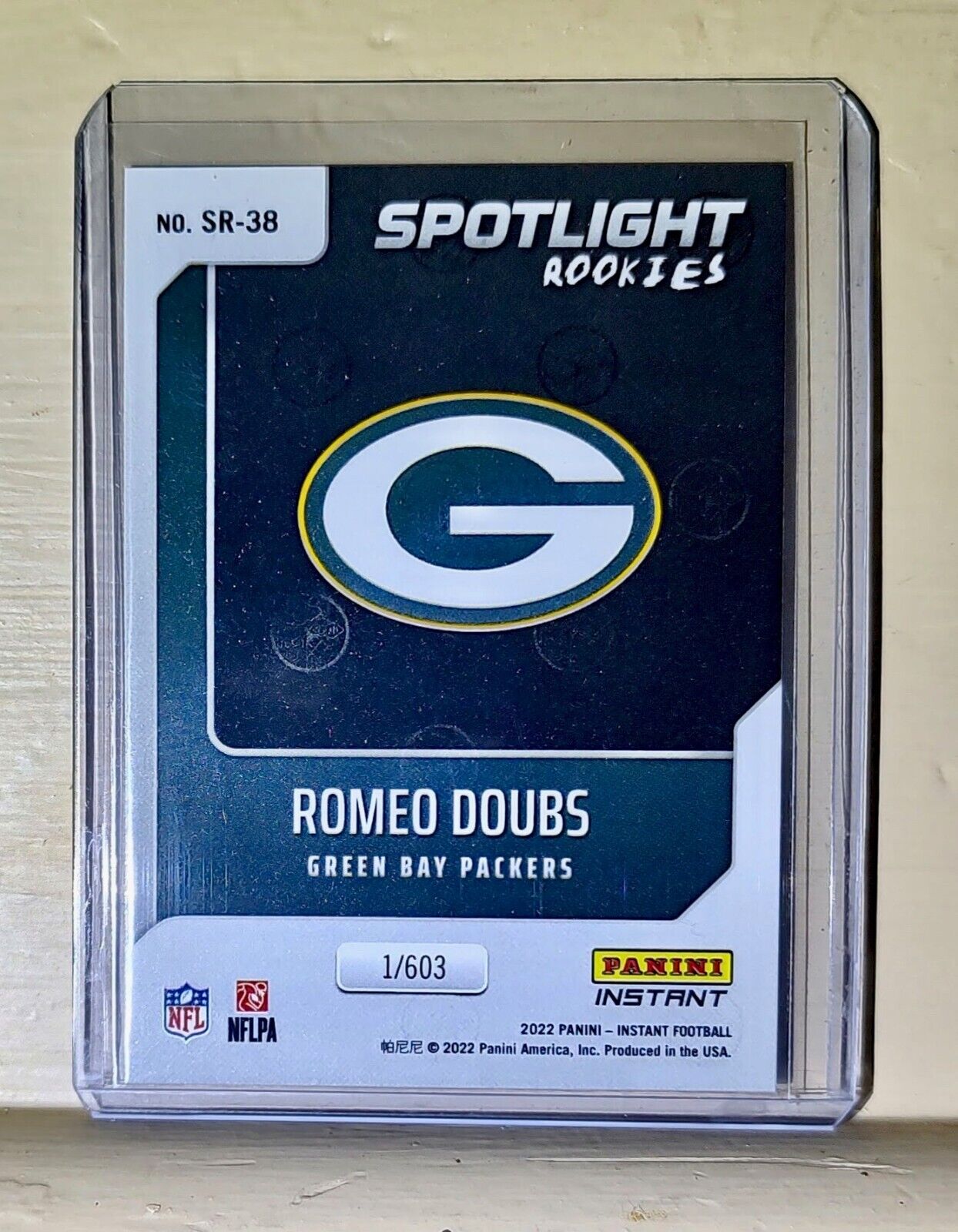 Romeo Doubs 2022 NFL Panini #38 Spotlight Rookie Football Card 1/603