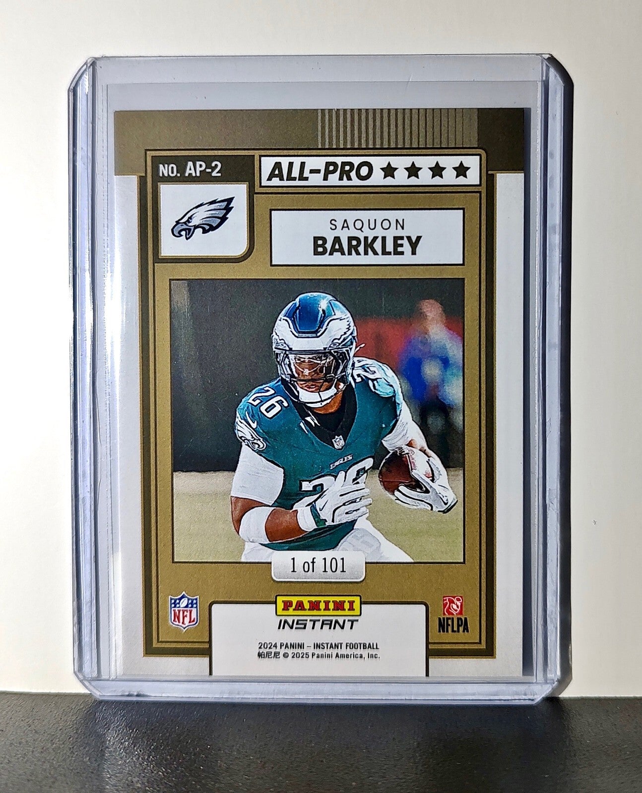 Saquon Barkley 2024 All-Pro Panini NFL #2 Football Philadelphia Eagles 1 of 101