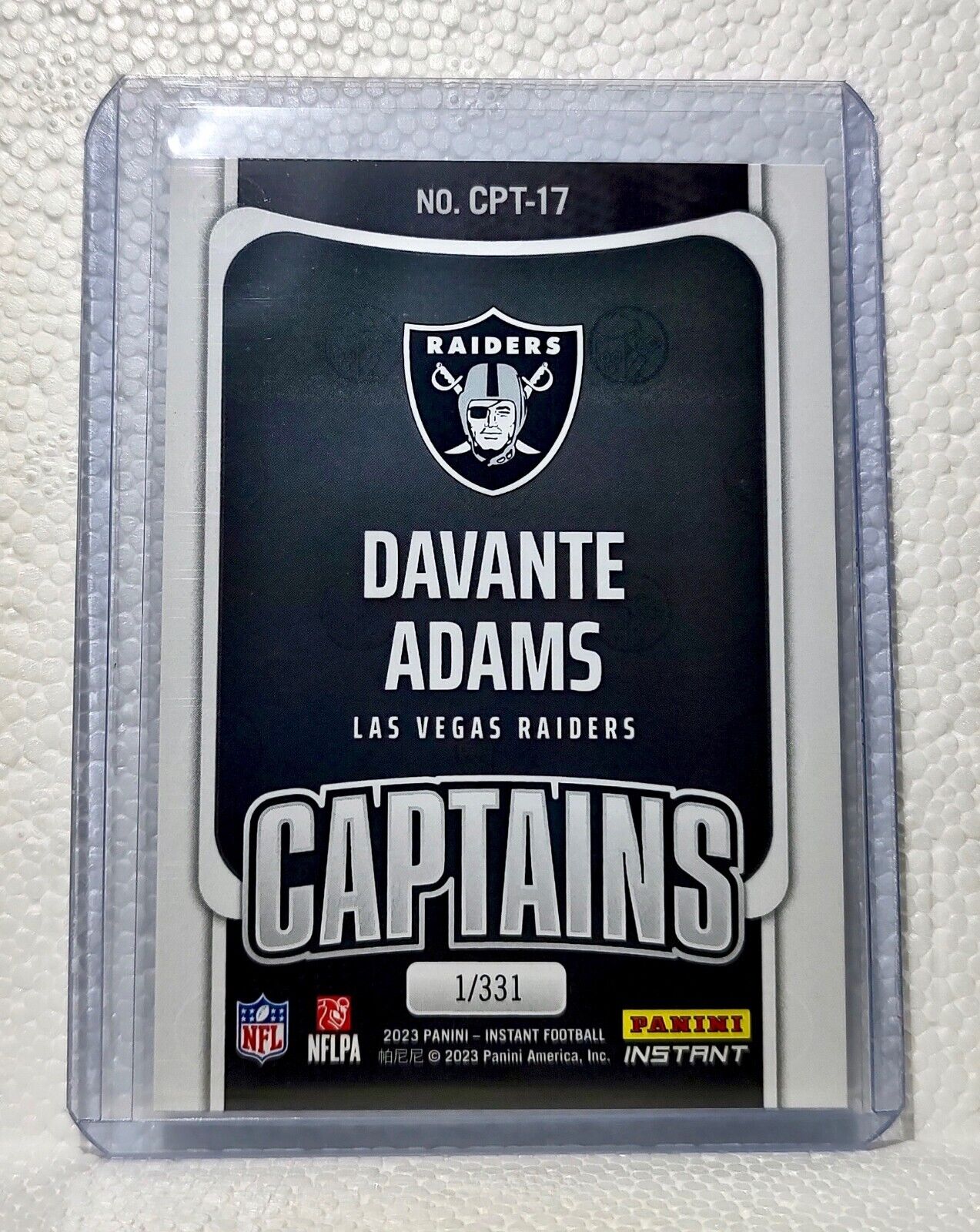 Davante Adams 2023 Panini NFL Captain #17 Football Card Las Vegas Raiders 1/331