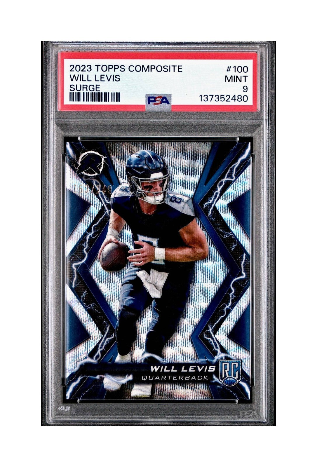 Will Levis 2023 Topps Resurgence Rookie #100 Surge 153/249 PSA 9 Mint
