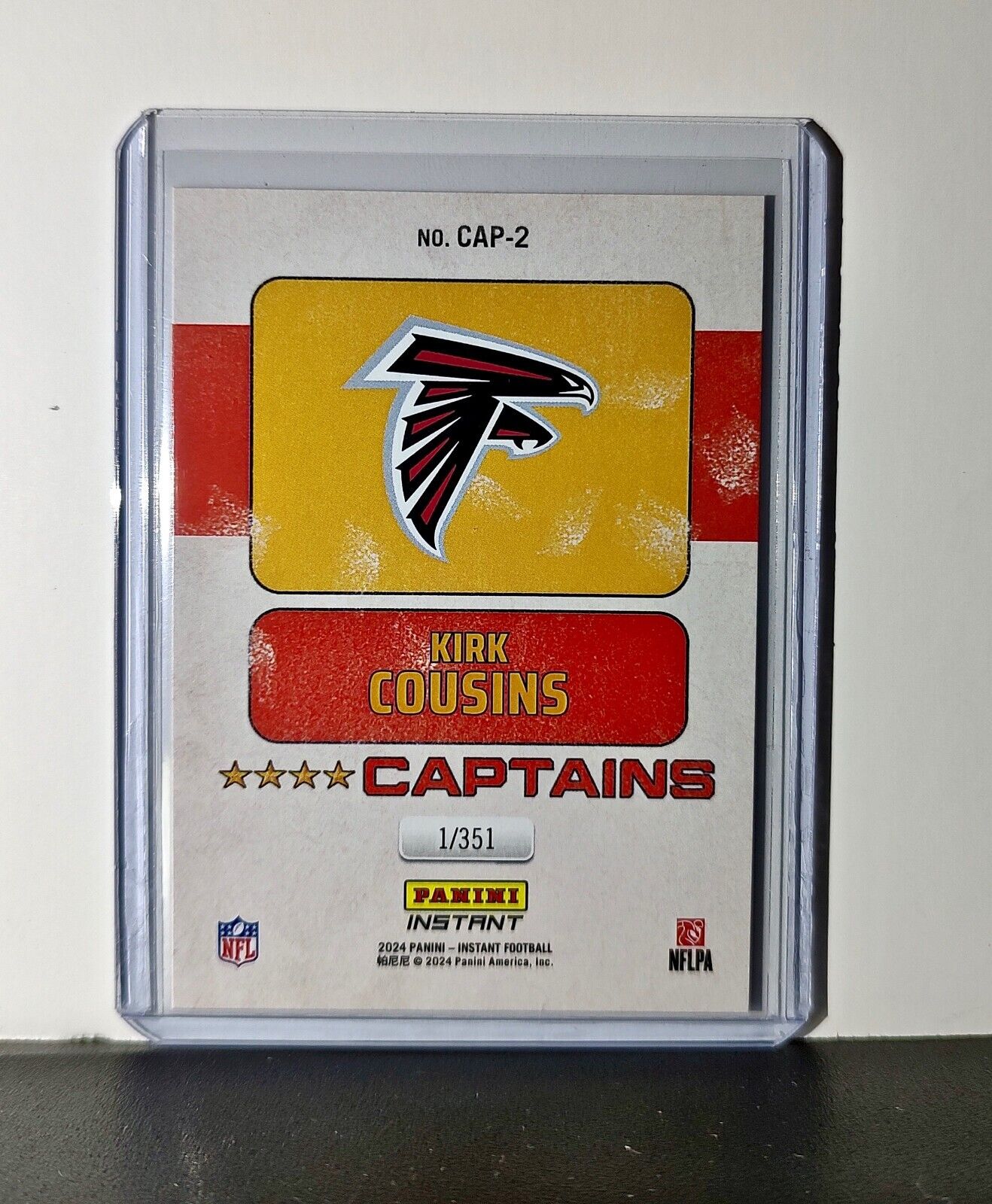 Kirk Cousins 2024 Panini Captains NFL #2 Card Atlanta Falcons 1/351