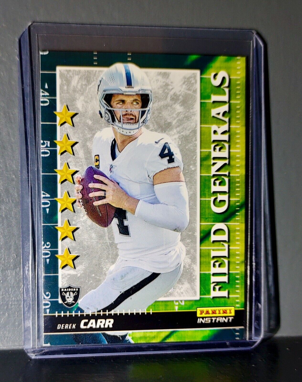 Derek Carr 2021 Panini NFL Instant Field Generals #17 Rookie Card 1 of 2088