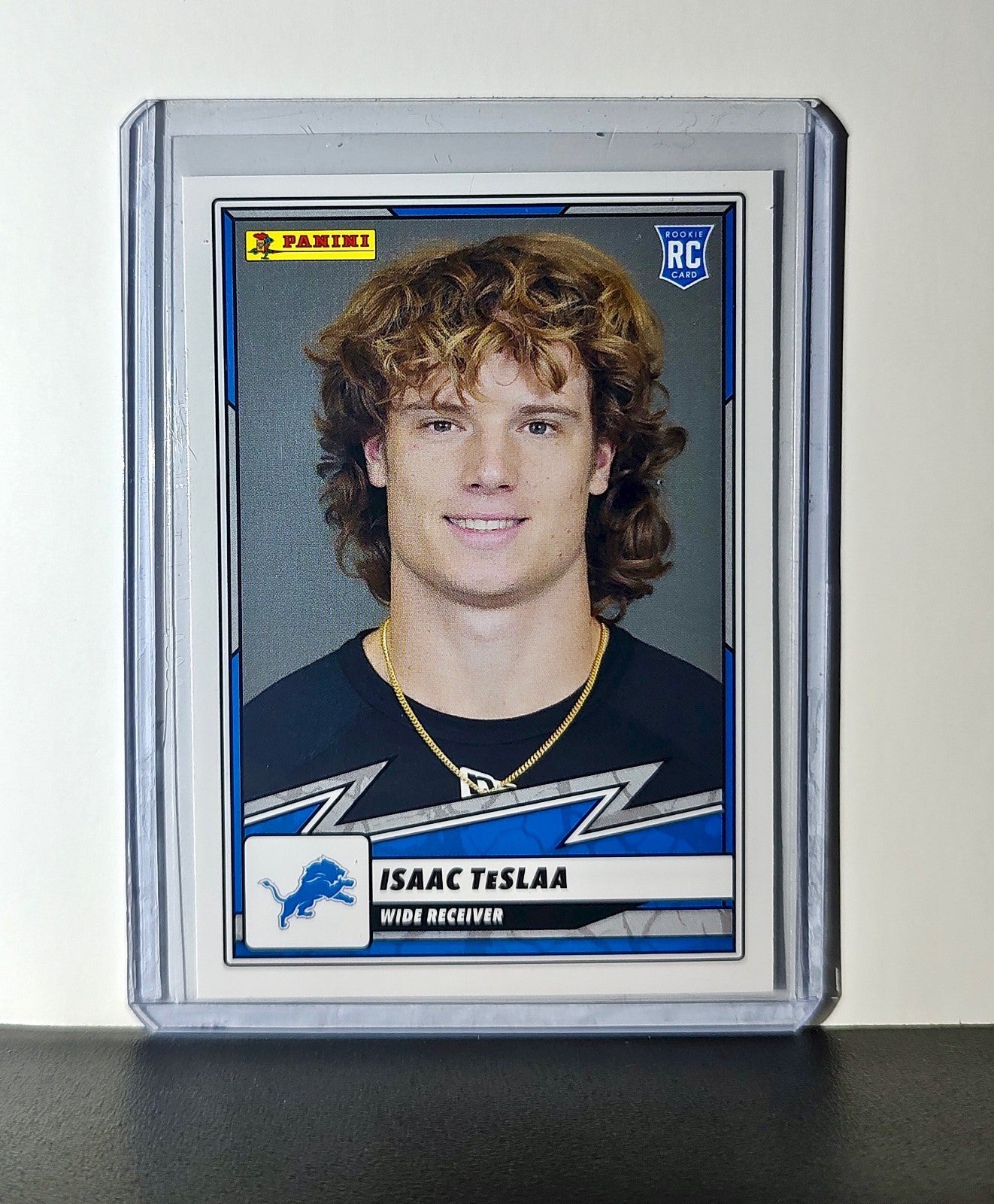 Isaac TeslAa Rookie 2025 Panini NFL #91 Sticker Card Detroit Lions