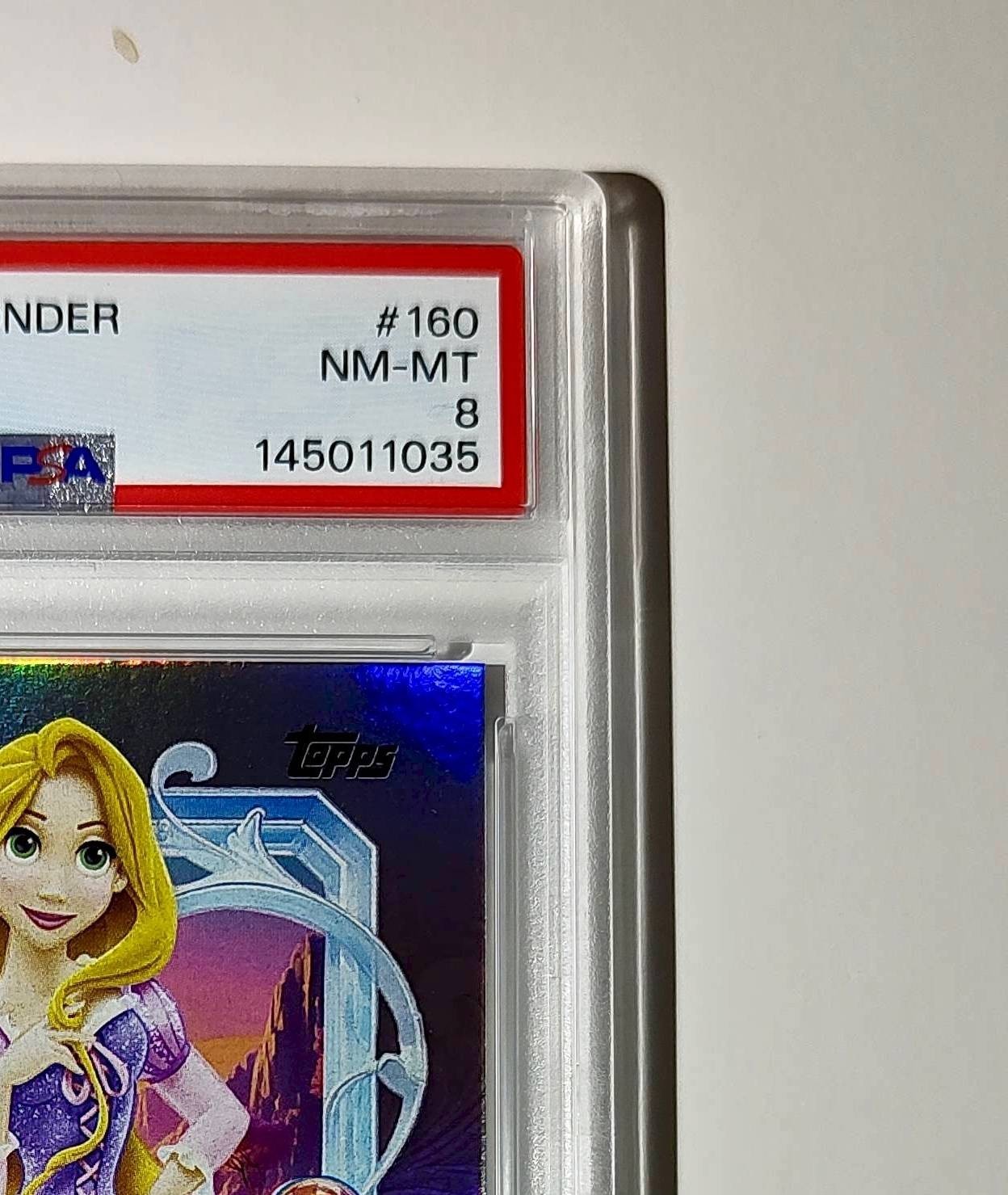 Rapunzel 2025 Topps Disney Cartoon Princess #160 Card Tangled PSA 8