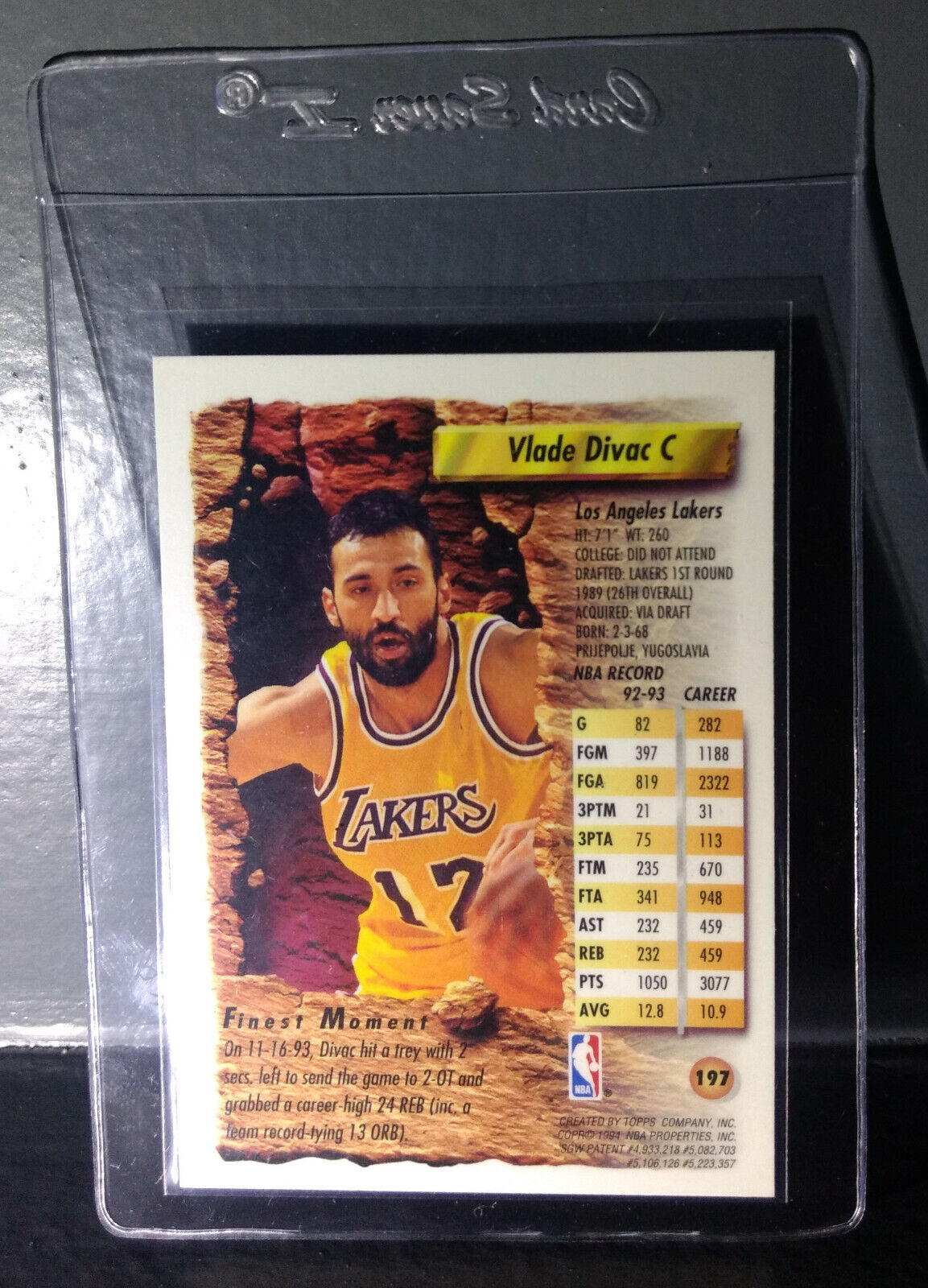 1993-94 Topps Finest Vlade Divac #197 Basketball Card