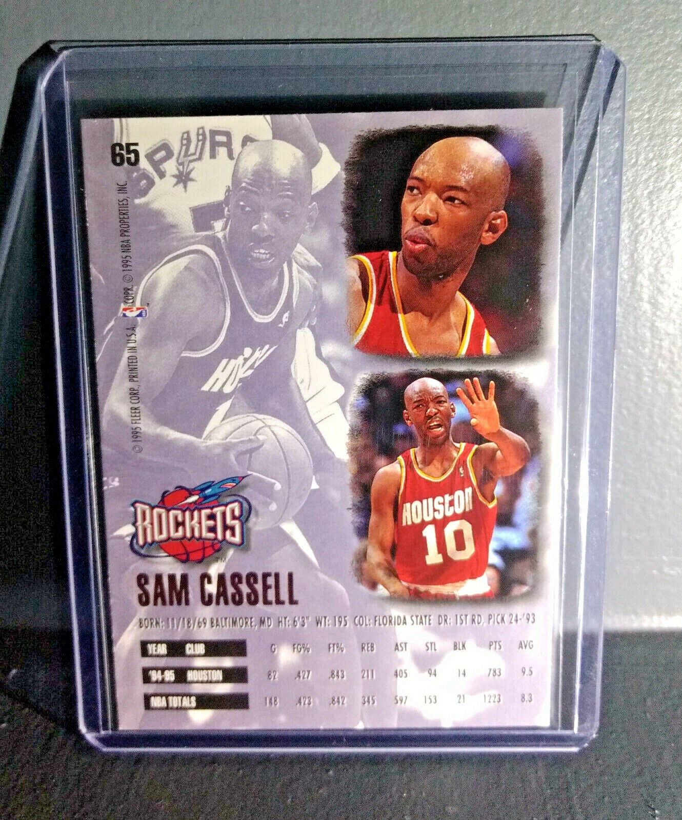 1995-96 Sam Cassell Fleer Ultra #65 Basketball Card