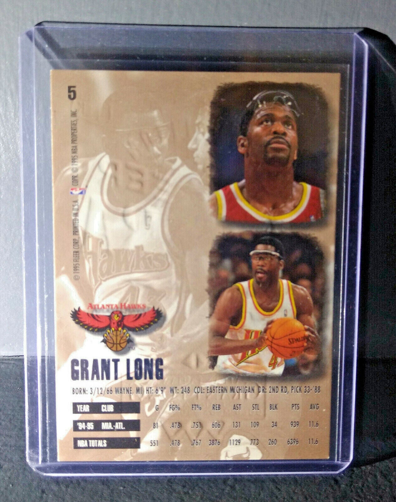 1995-96 Grant Long Fleer Ultra Gold Medallion #5 Basketball Card