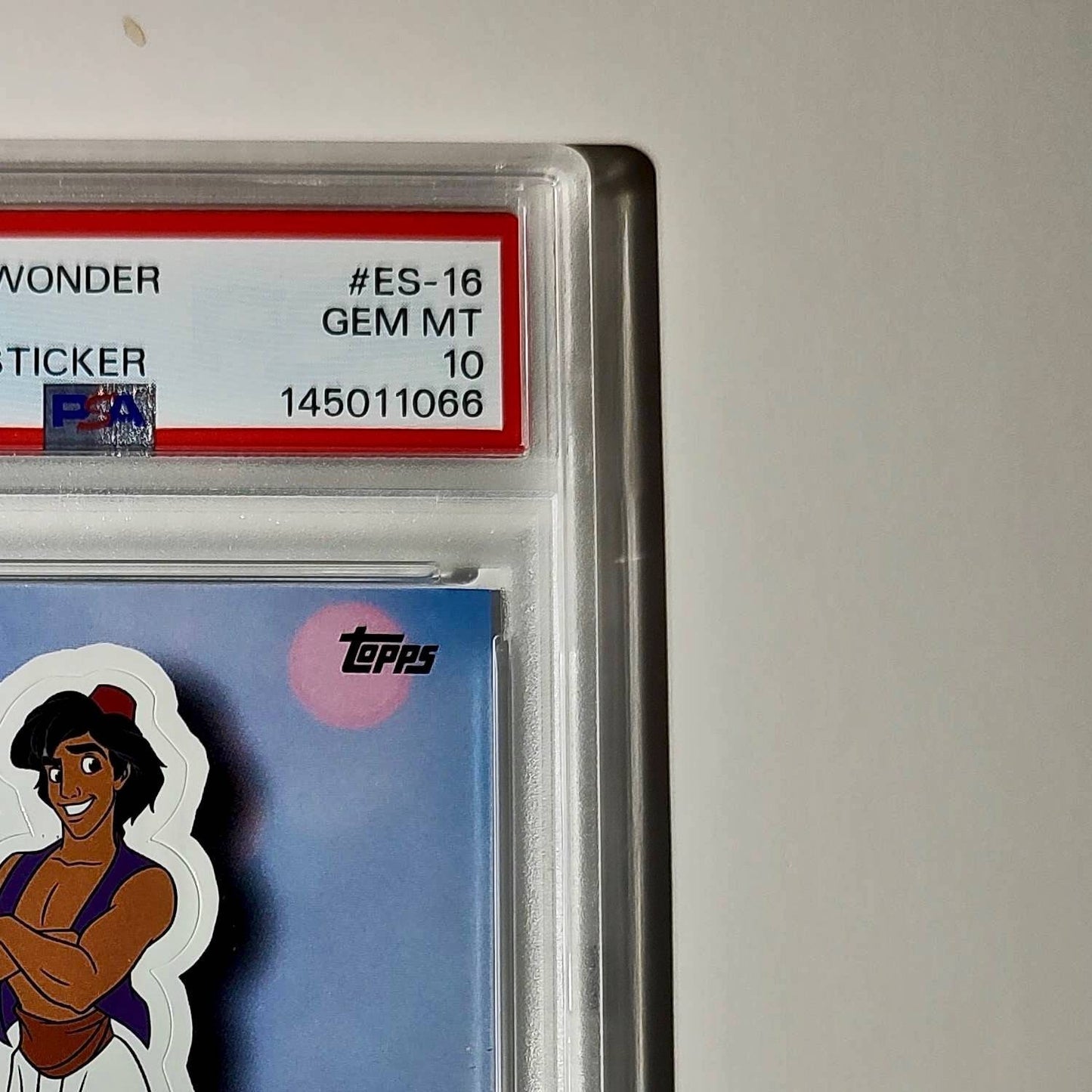 Aladdin 2025 Topps Disney #ES-16 Enchanted Sticker Card Aladdin PSA 10