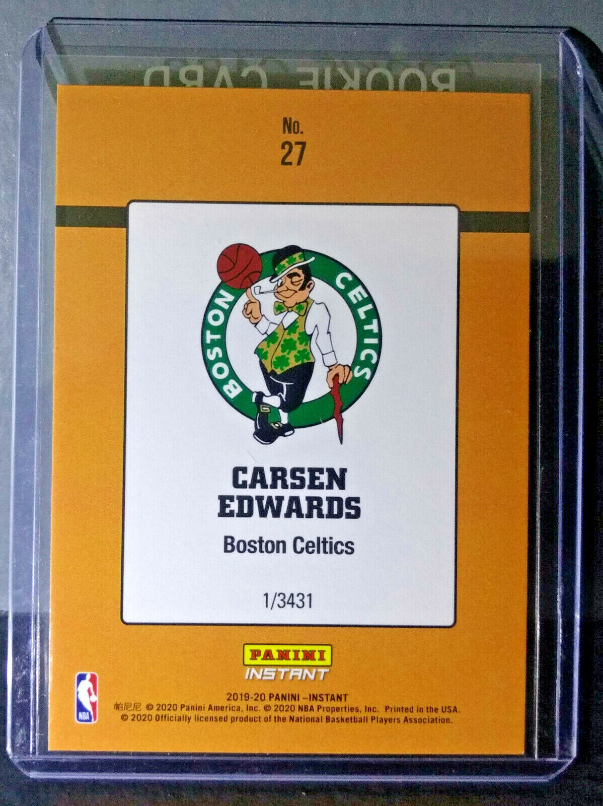 Carsen Edwards 2019-2020 Panini NBA #27 Rated Rookie Retro Card 1/3431