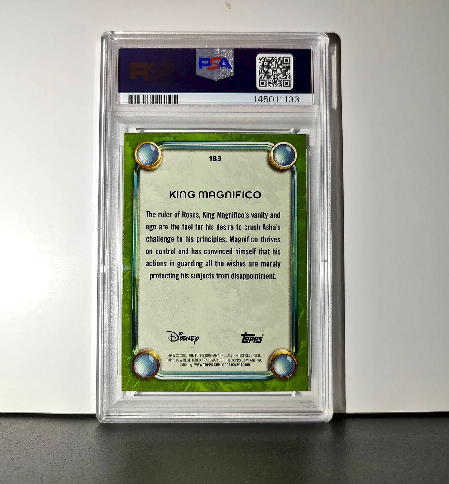 King Magnifico 2025 Topps Disney Wonder #183 Card Wish PSA 10