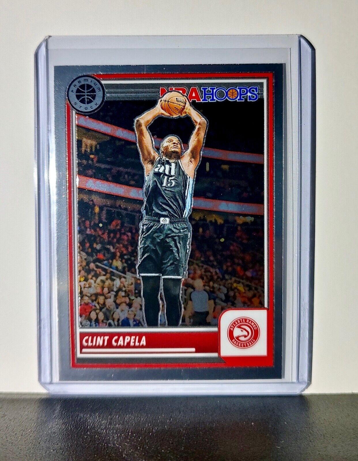 Clint Capela 2023-24 Panini Premium Stock NBA Hoops #25 Card Atlanta Hawks