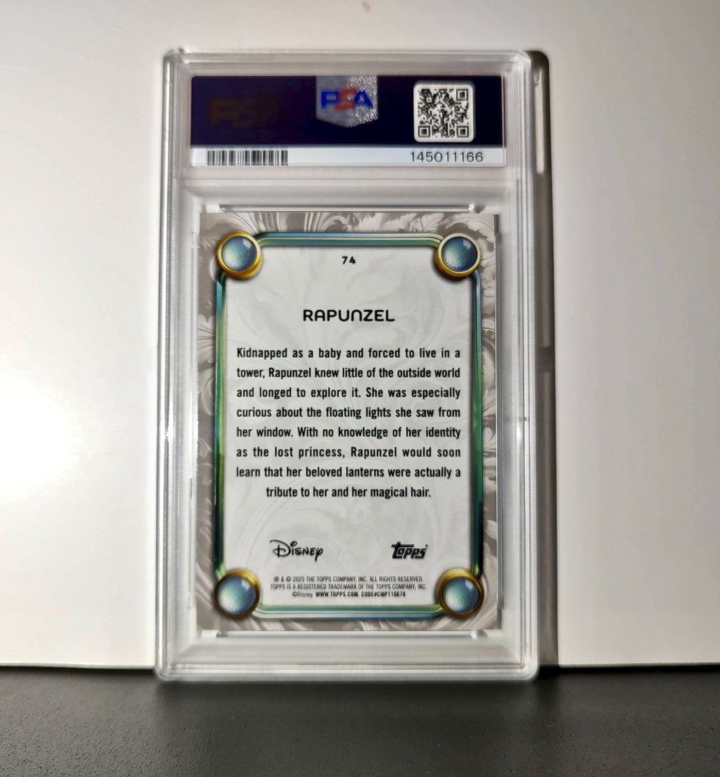 Rapunzel 2025 Topps Disney Wonder #74 Winter Variant Card Tangled PSA 10