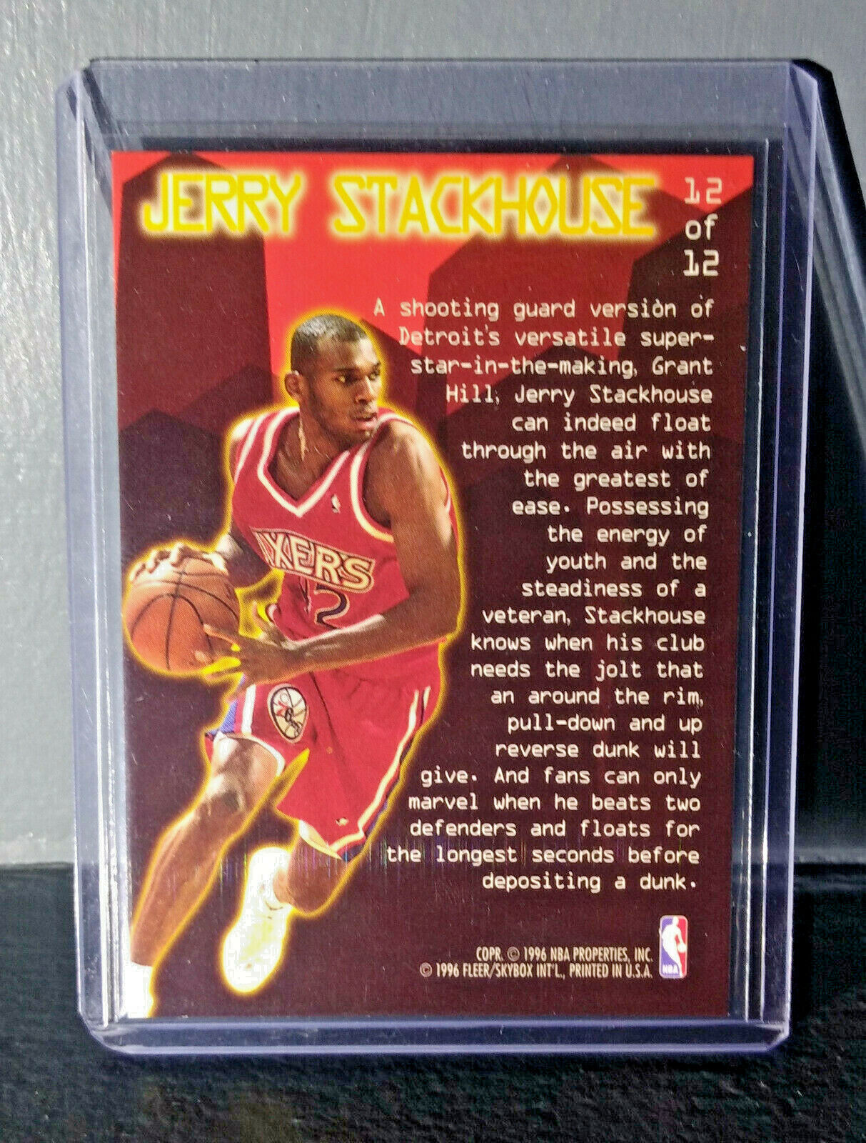 1995-96 Jerry Stackhouse Fleer Ultra Jam City Hot Pack #12 Basketball Card