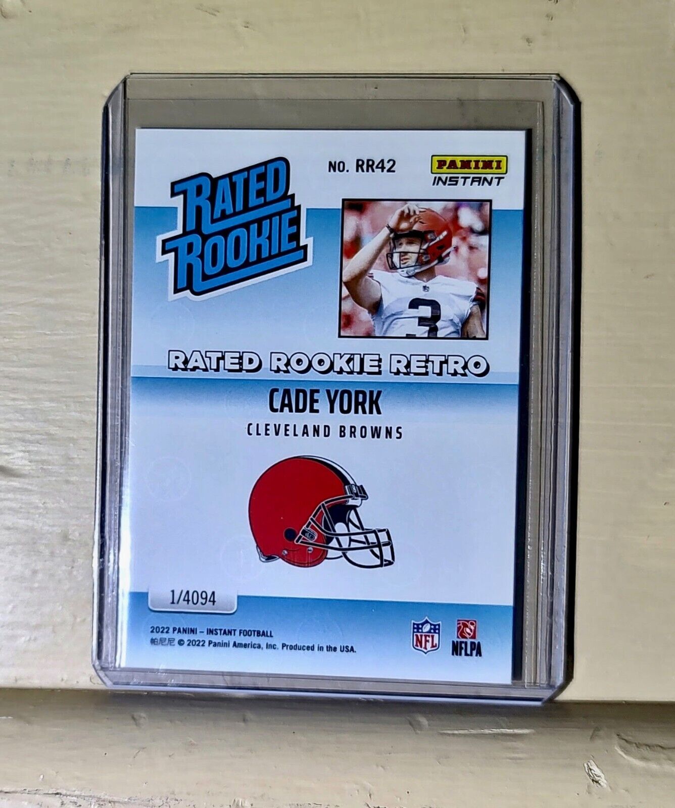 Cade York 2022 NFL Panini #42 Rated Rookie Retro Football Card 1/4094