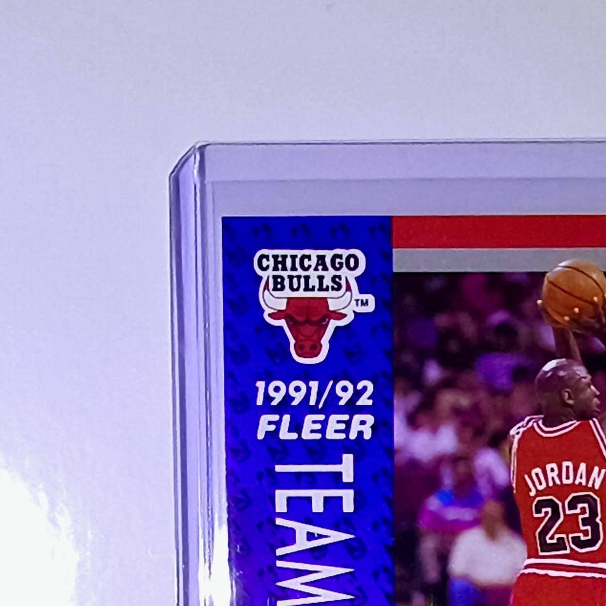 Michael Jordan 1991-92 Fleer Team Leader #375 Basketball Card Chicago Bulls
