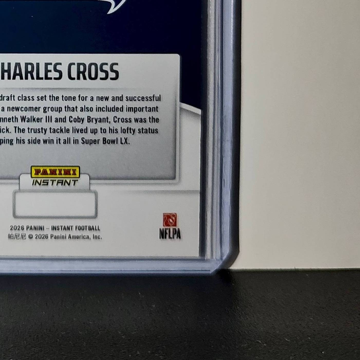 Charles Cross 2026 Panini NFL Super Bowl LIX Champions #11 Card Seattle Seahawks