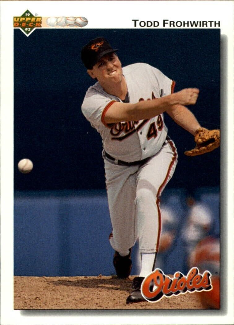 Todd Frohwirth 1992 Upper Deck MLB #318 Baseball Card Baltimore Orioles