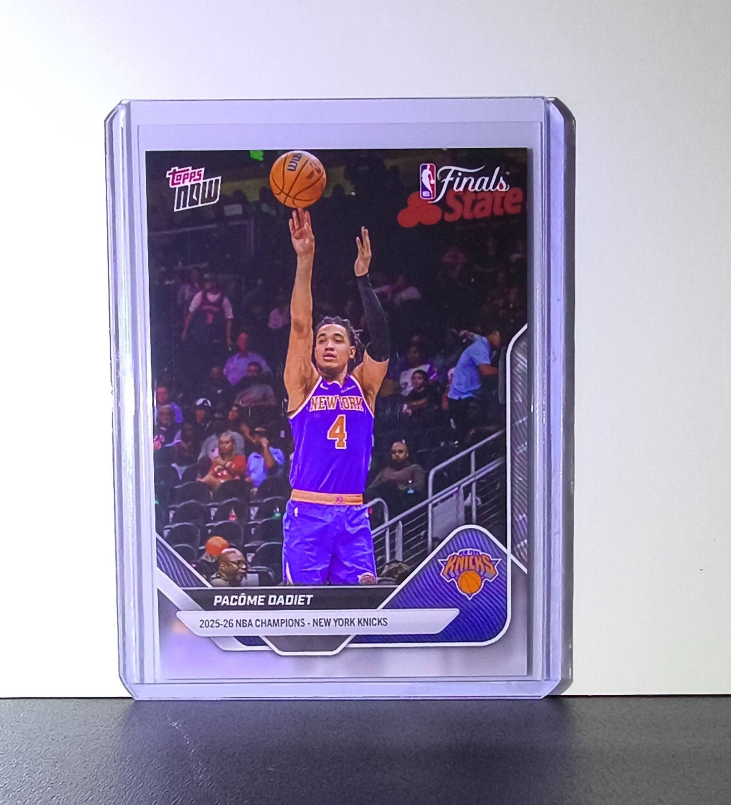 Pacome Dadiet 2026 Topps Now NBA Champions #C11 Card New York Knicks