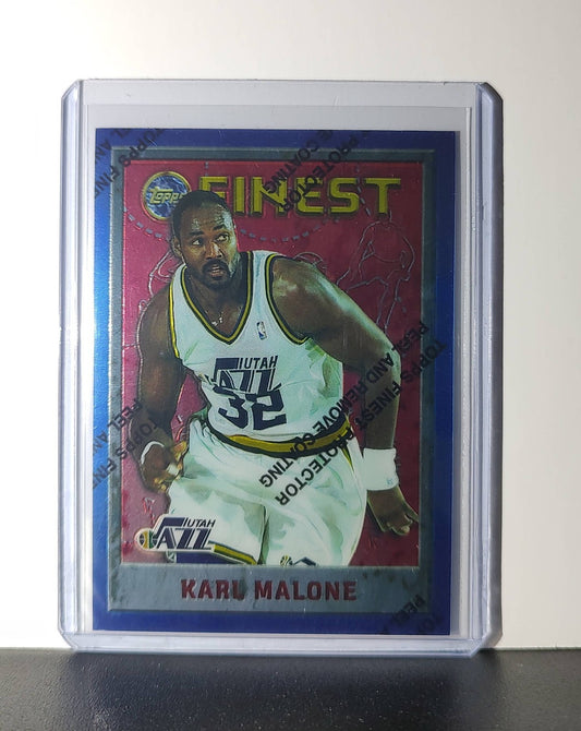 Karl Malone 1995-96 Topps Finest NBA #209 Card Utah Jazz