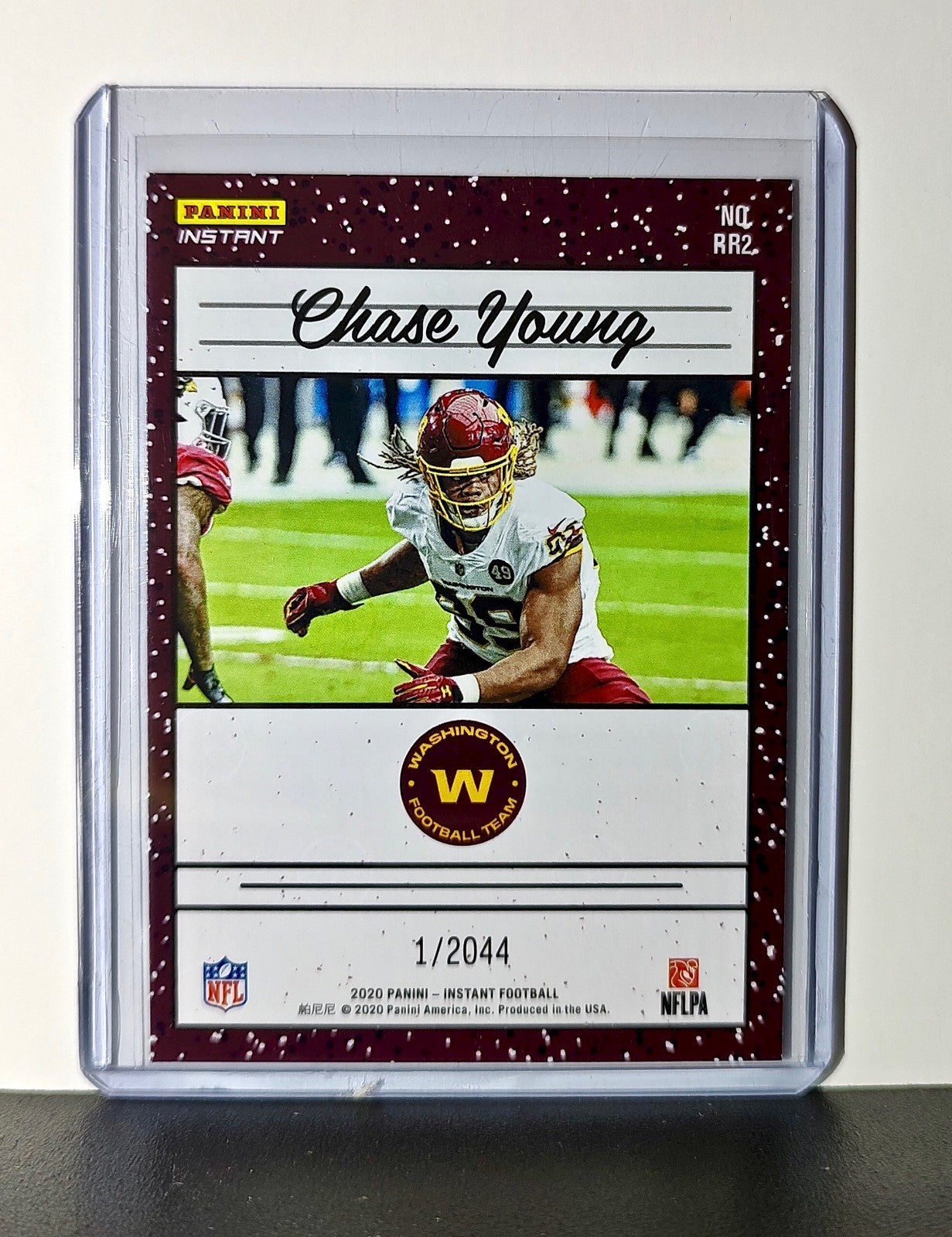 Chase Young Rookie 2020 Panini NFL #2 Rated Rookie Card Washington Football Team
