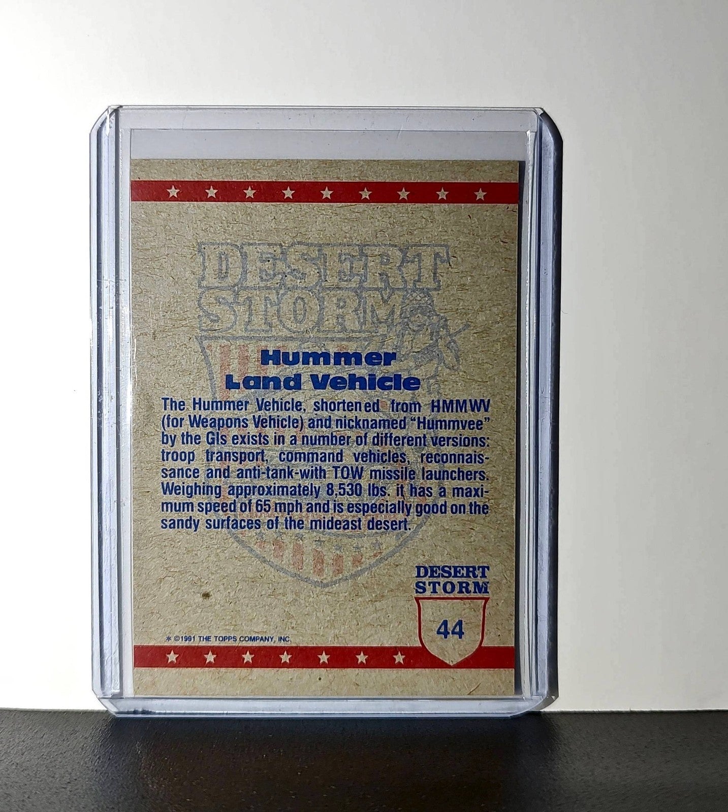 HMMWV (Hummer) 1991 Topps Desert Storm #44 Card