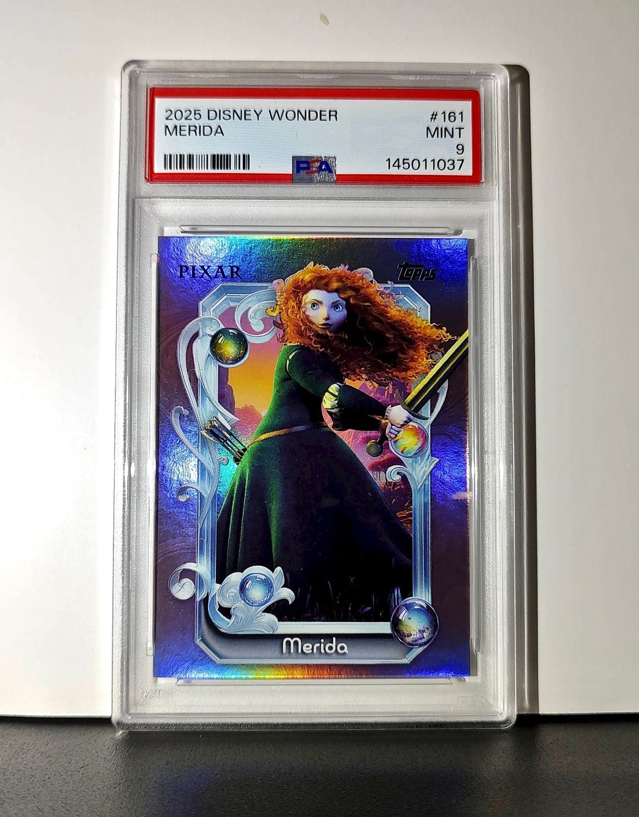 Rapunzel 2025 Topps Disney Cartoon Princess #160 Card Tangled PSA 9