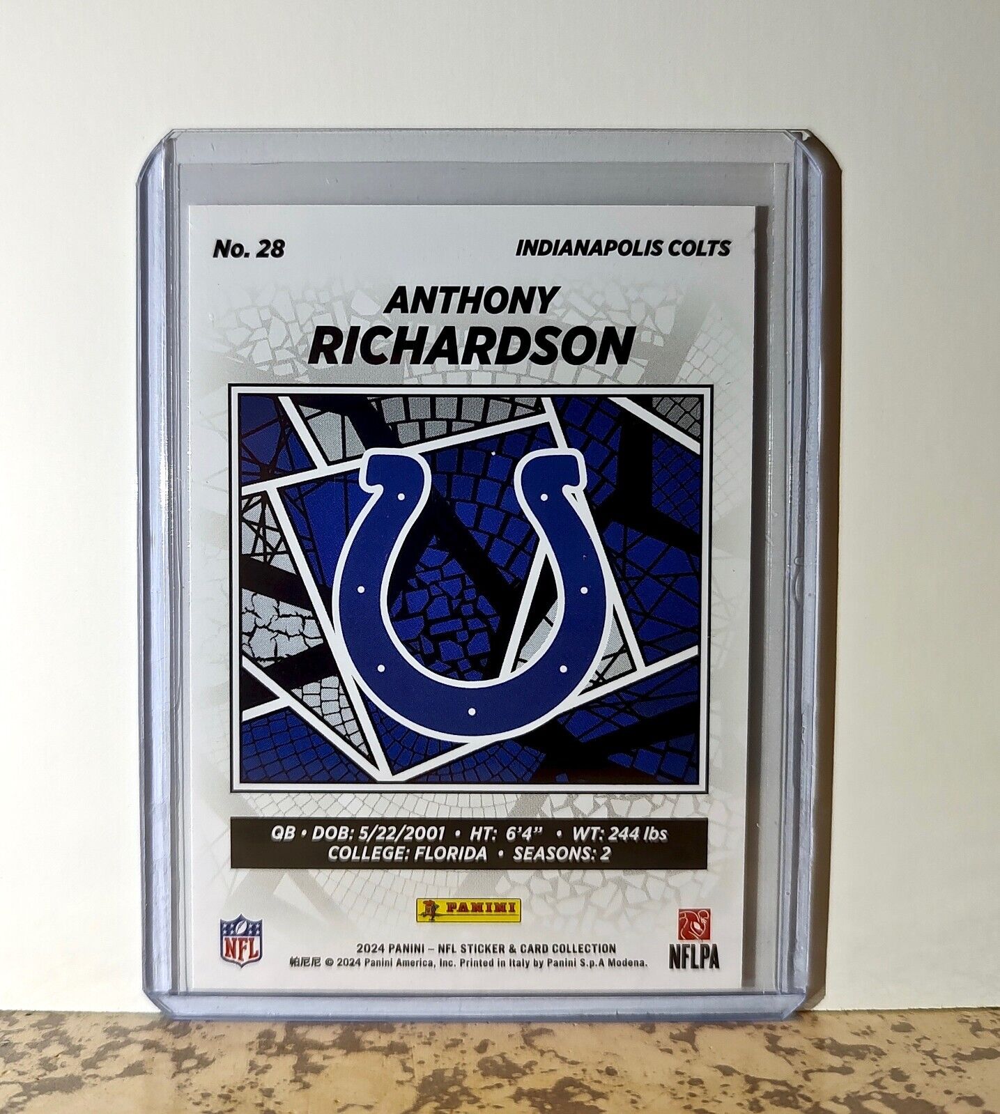 Anthony Richardson 2024 Panini NFL #28 Sticker Card Indianapolis Colts