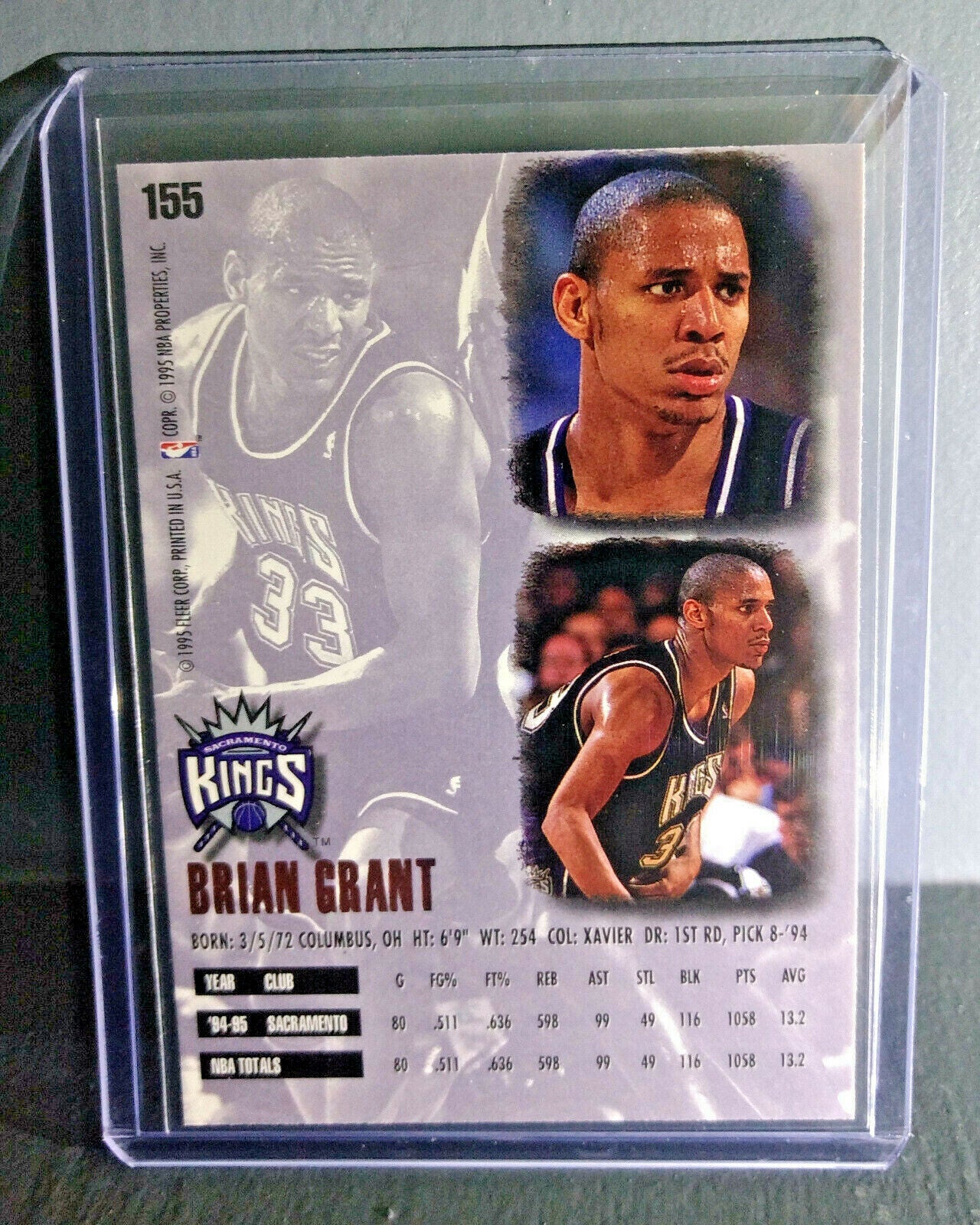 1995-96 Brian Grant Fleer Ultra #155 Basketball Card