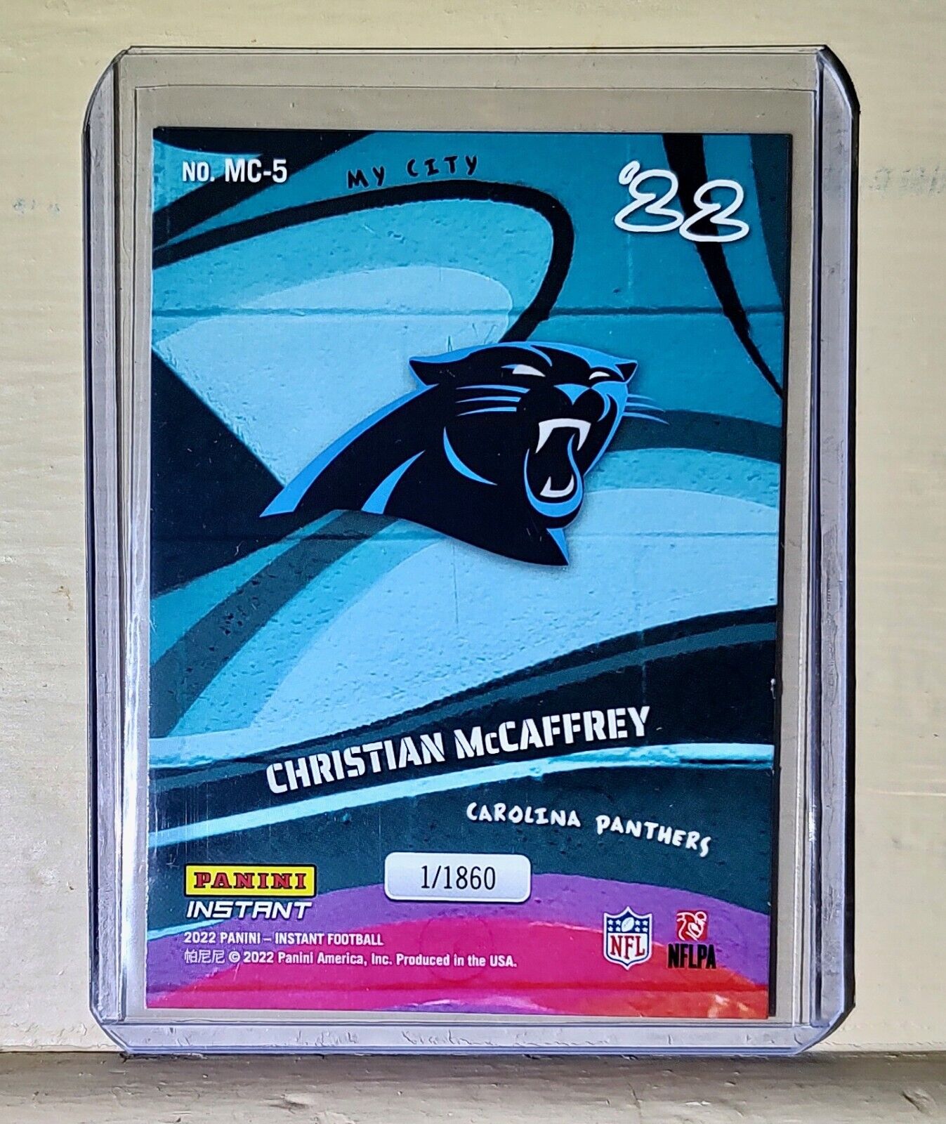 Christian McCaffrey 2022 Panini NFL MyCity #5 Football Card 1/1860