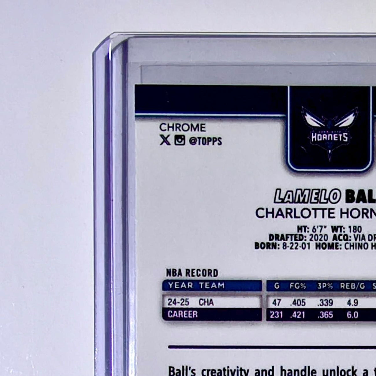 LaMelo Ball 2025-26 NBA Topps Chrome Update Basketball Refractor #50 Hornets