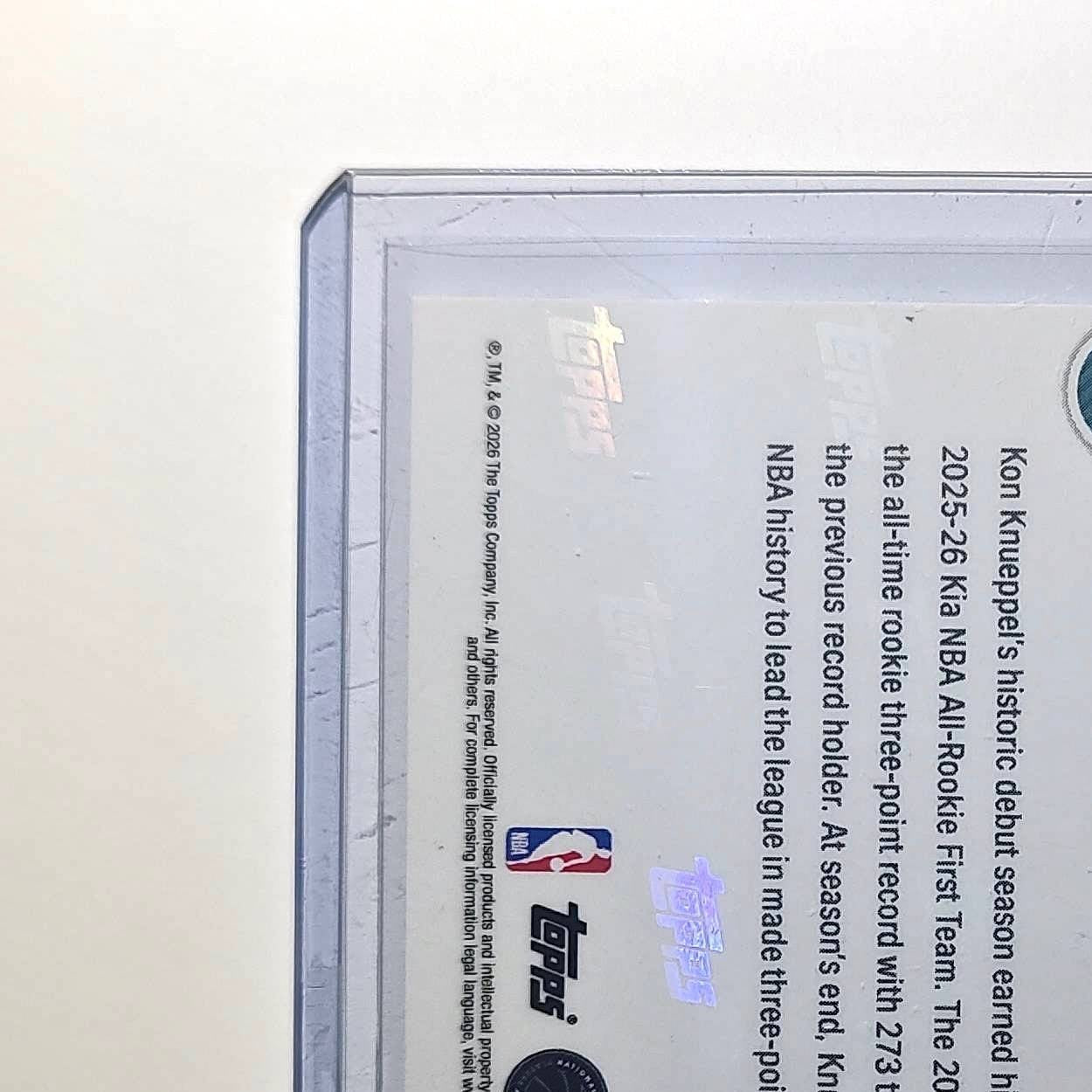 Kon Knueppel Rookie 2025-26 Topps Now NBA All-Rookie 1st Team Hornets