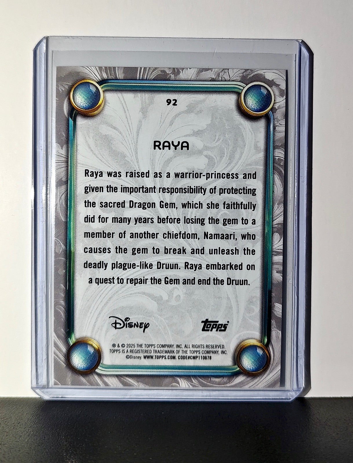 Raya 2025 Topps Disney Wonder #92 Card Raya and the Last Dragon