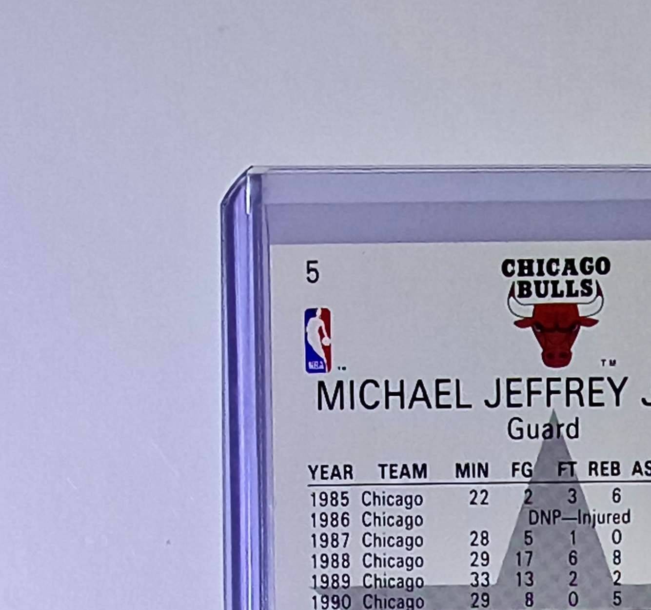 Michael Jordan 1990-91 Hoops All-Star #5 Basketball Card Chicago Bulls