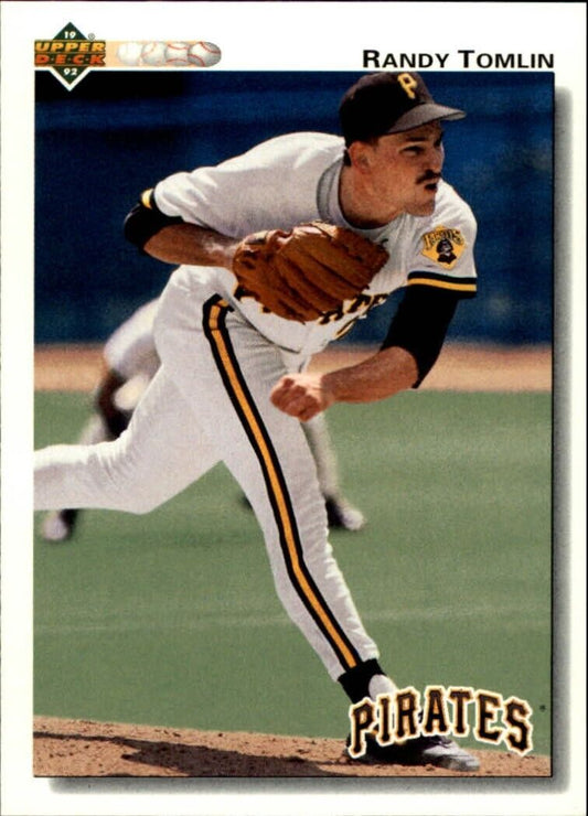 Randy Tomlin 1992 Upper Deck MLB #537 Baseball Card Pittsburgh Pirates
